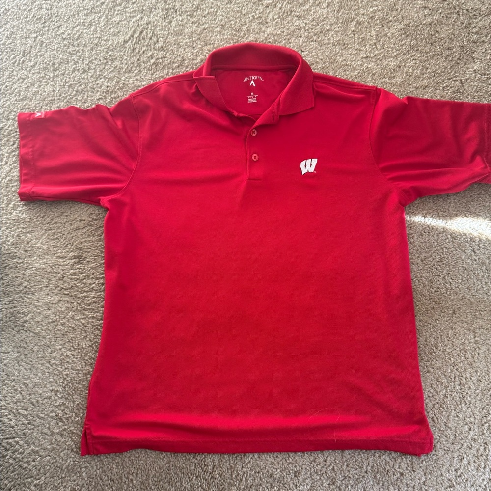 Wisconsin Badger Red Men's Polo Shirt